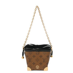 LOUIS VUITTON Monogram Reverse Noe Purse LV Charm Brown Canvas Shoulder Bag
